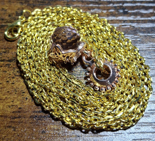 Butterfly Crystal Sphere Pendant Necklace – Gold Chain Jewelry